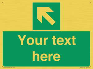 Custom Arrow Top Left Sign